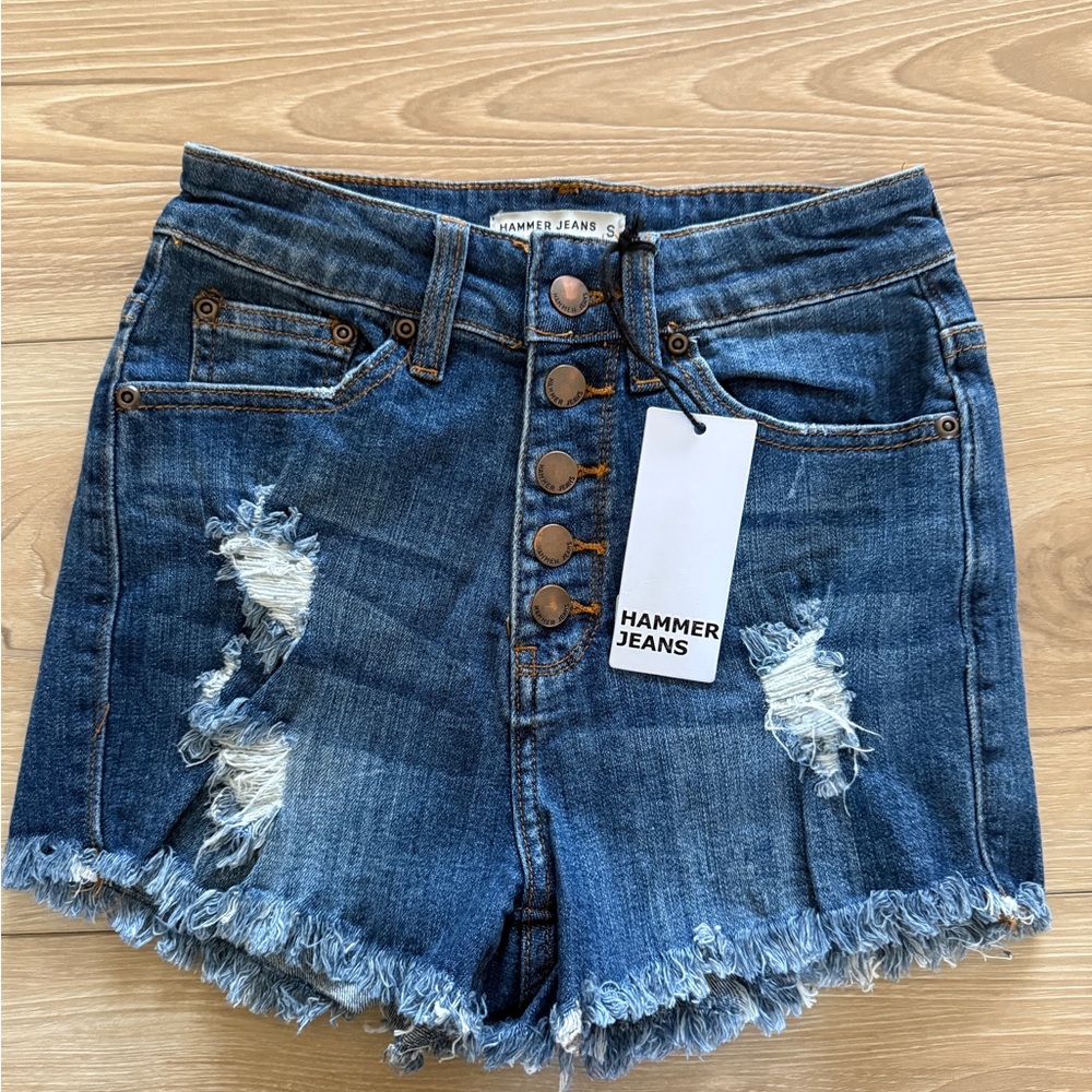Hammer Jeans Women's Classic Blue Denim Shorts Size S NWT